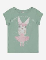 T-shirt - Glitterprint - groen