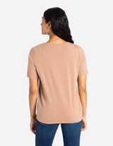 Marškinėliai - Priekinė spauda - smelio spalvos