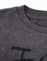 T-shirt - Used look - donkergrijs