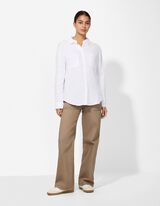 Bluse - einfarbig - wei&szlig;