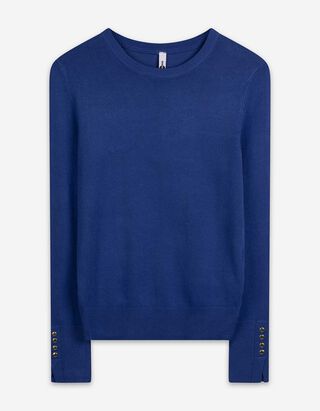 Strickpullover - blau