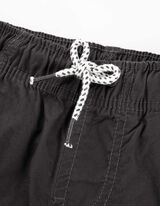 Nohavice teplákového strihu - Twill - tmavoseda