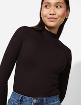 Hossz&uacute; ujj&uacute; felső - Viszk&oacute;z - s&ouml;t&eacute;tbarna