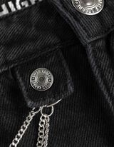 Farmernadrág - Láncrezszlet - fekete