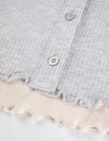 Komplet składający się z koszulki z długim rękawem i topu - krótki - jasny szary