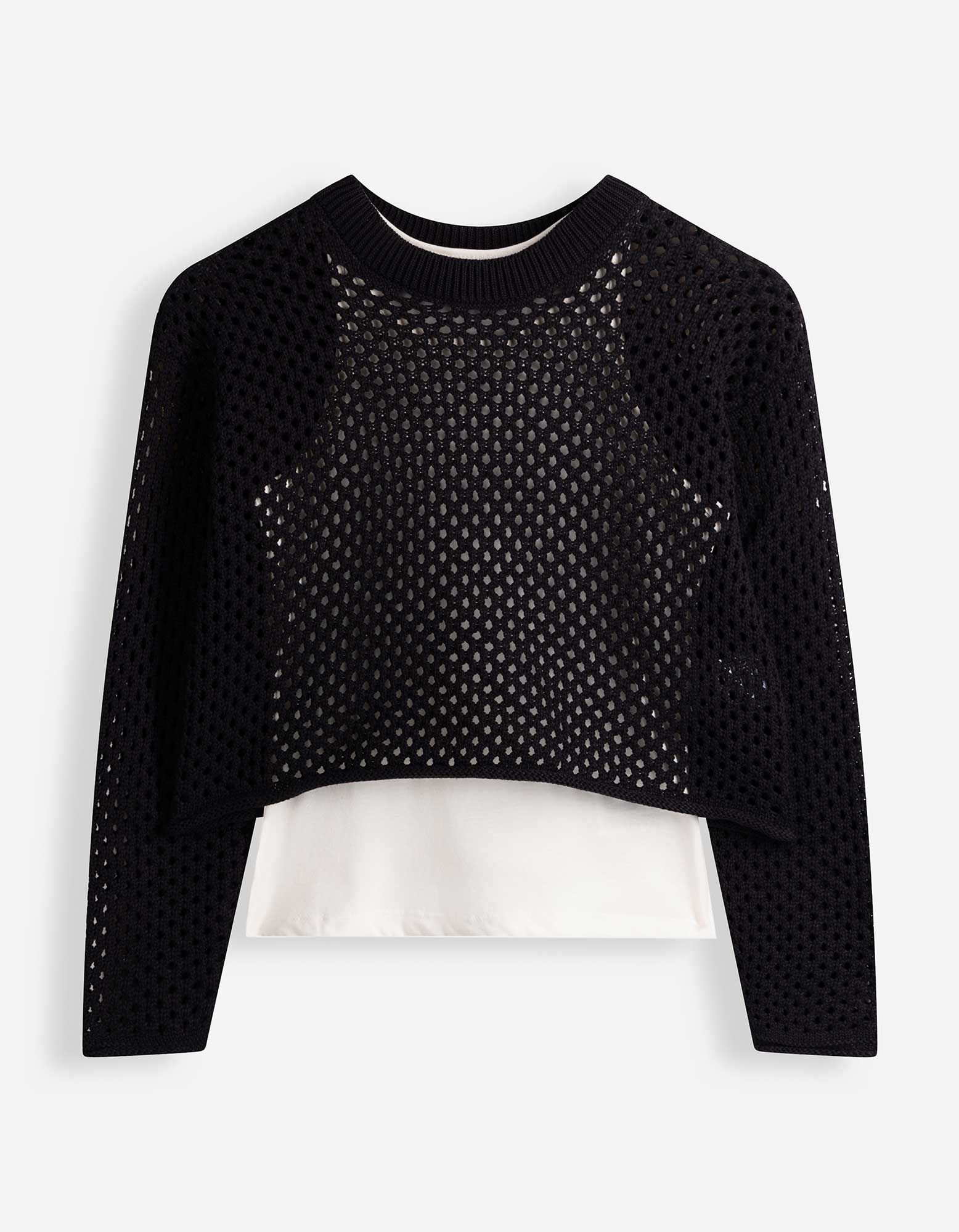 Strickshirt - Strick - Schwarz