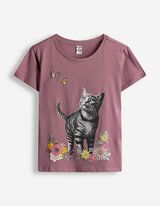 T-shirt - Impression avant - Lilas fonc&eacute;
