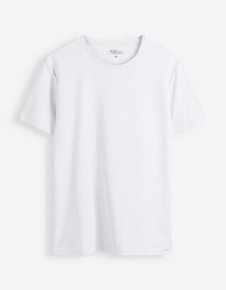 T-Shirt - einfarbig - Wei&szlig;