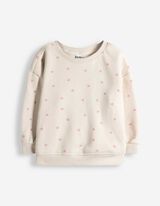 Sweatshirt - Baumwolle - beige
