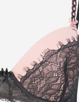 &bdquo;Push-up&ldquo; liemenėlė - Nėrinių apvadas - sviesiai rozinis