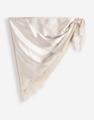Dreieckstuch - Satin - Beige