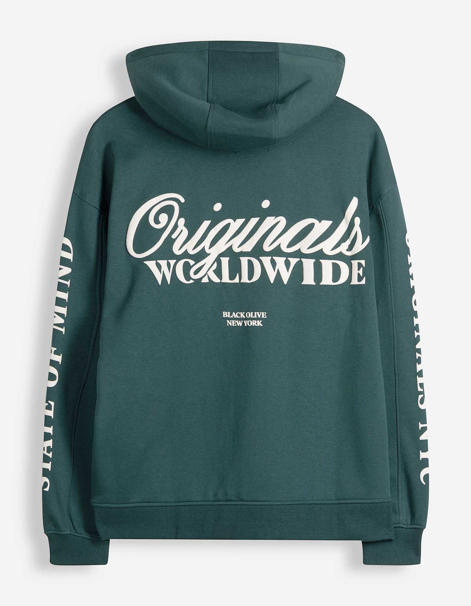 Sweatshirt - R&uuml;ckenprint - Gr&uuml;n