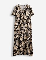 Kleid - Allover-Print - schwarz