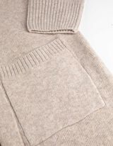 Longcardigan - Bindegürtel - beige