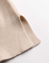 Strickkleid - Kurze &Auml;rmel - wei&szlig;