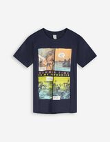 Tricou - Imprimeu - Albastru inchis