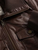 Blouson - Kunstleder - Braun