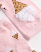 Ponožky - Vzor po cel&eacute; plo&scaron;e - ruzova