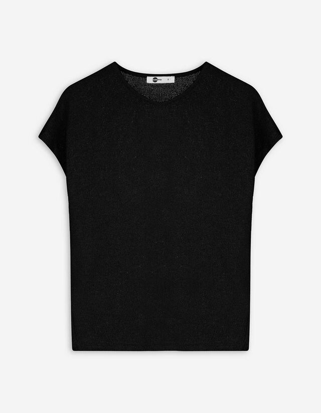 Sweatshirt - Viscosemix - zwart