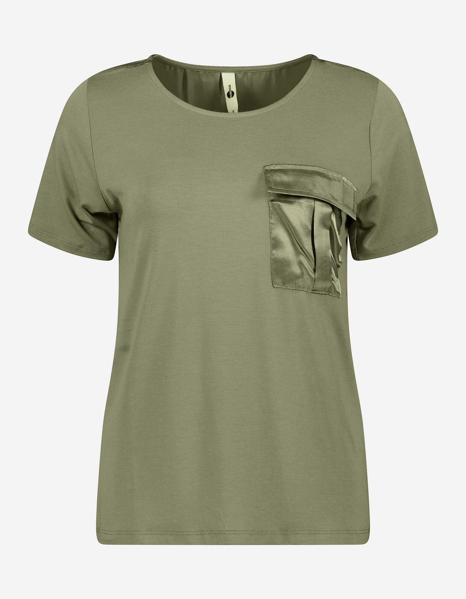 T-shirt - Viscose m&eacute;lang&eacute;e - Vert fonc&eacute;