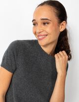 Strickshirt - Kaschmir - dunkelgrau