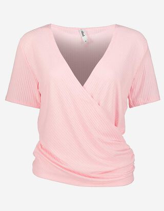 T-shirt - Teneur en viscose - Rose