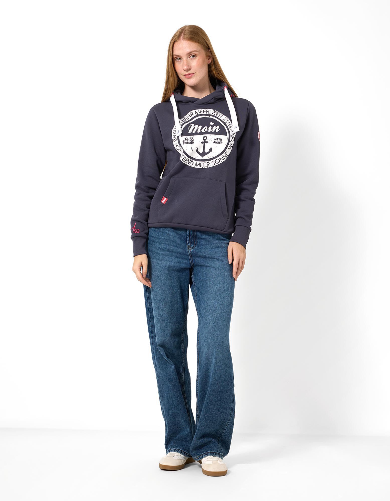 Sweat &agrave; capuche - Imprim&eacute; - bleu fonc&eacute;
