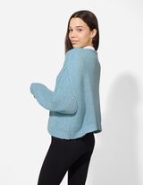 Cardigan - weite &Auml;rmel - hellblau