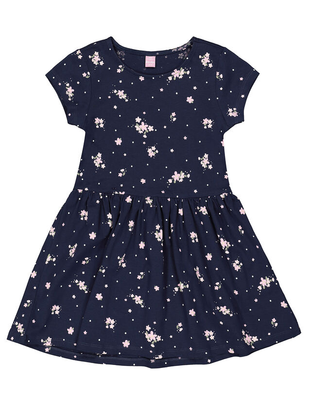 Madchen Kleid Mit Allover Print Takko Fashion 