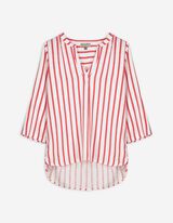 Bluse - Streifen - rot
