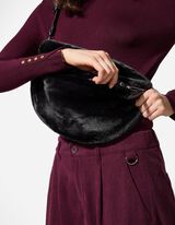 Válltáska - Műszőrme - fekete