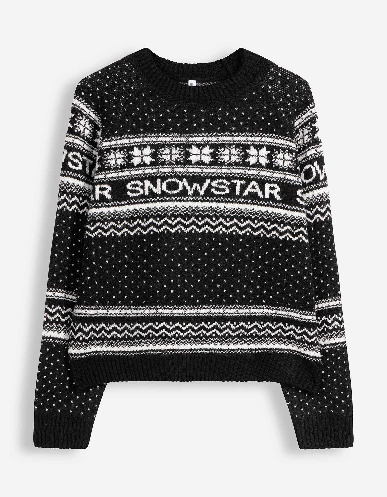 Pullover - gemustert - Schwarz