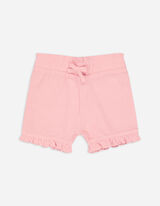 Pantaloncini - Fiocco applicato - rosa