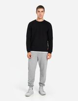 Bluză de corp cu mânecă lungă - Double-Layer-Look - Negru