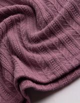 Langarmshirt - V-Ausschnitt - Beere