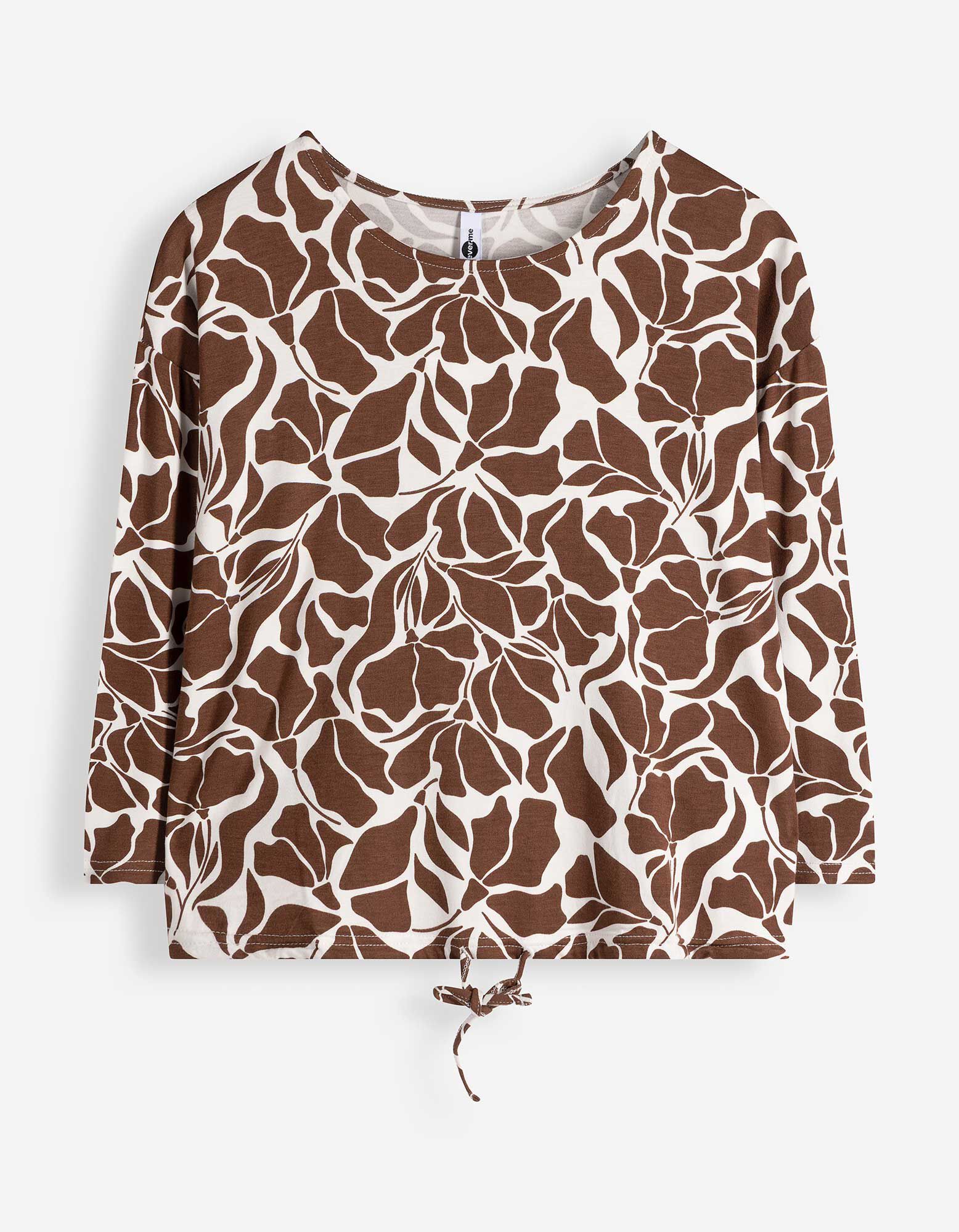 T-shirt - D&eacute;tail nou&eacute; - beige