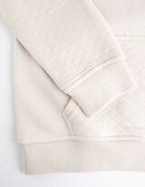 Hoodie - Tekstprint - beige