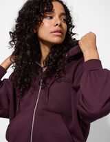 Jachetă sport - Glugă cu șnur - Mov inchis