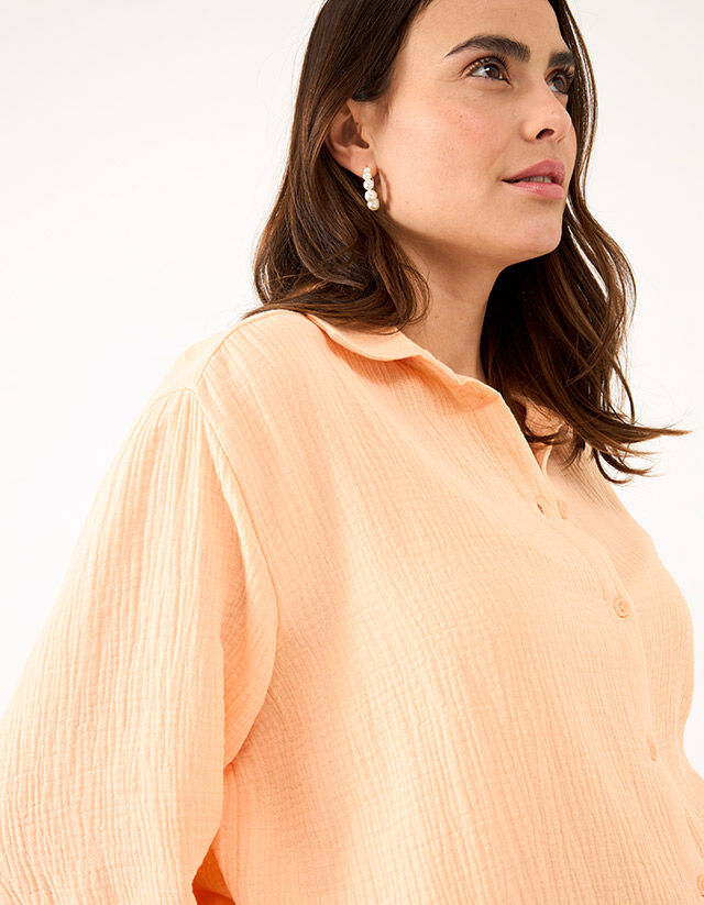 Lange blouse - oranje