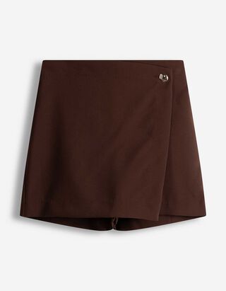 Skort - einfarbig - dunkelbraun