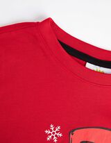 Tričko s dlouh&yacute;m ruk&aacute;vem - Grinch - tmave cerven&aacute;