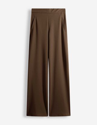 Broek - Elastische band - bruin