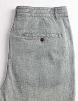 Chinohose - Leinen-Mix - gr&uuml;n