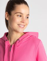 Felpa aperta - Cappuccio con coulisse - rosa fucsia