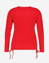 Majica dugih rukava - Pertlanje - crvena