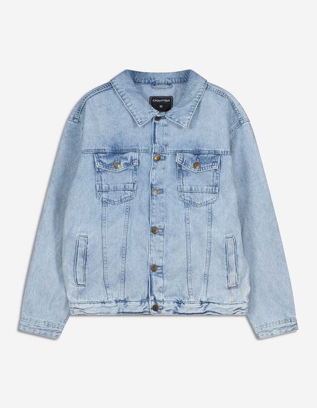 Jachetă din denim - Oversized Fit - Albastru deschis