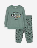 Set aus Sweatshirt und Hose - Mickey & Friends - türkis