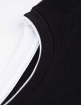 Bluză de corp cu mânecă lungă - Double-Layer-Look - Negru