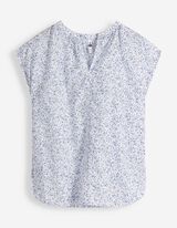 Blusenshirt - Allover-Print - hellblau
