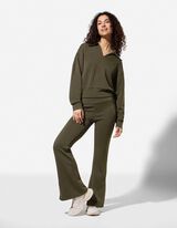 Hose - einfarbig - dunkelgr&uuml;n